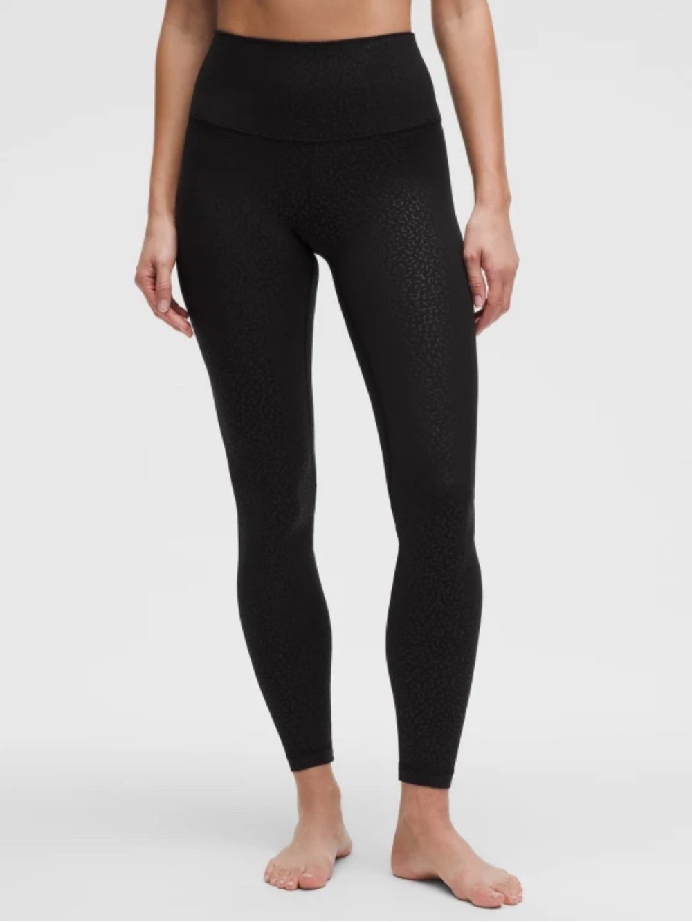 lululemon athletica Black Subtle Leopard-Print High-Rise Leggings